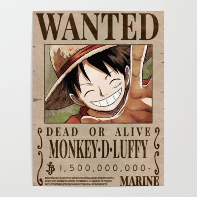 One Piece Luffy Wanted Poster