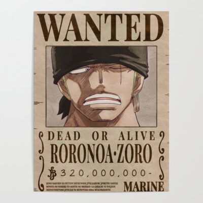 One Piece Wanted Zoro Poster