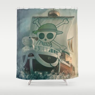 One Piece Art Print Retro Shower Curtain