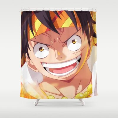 Cool Luffy One Piece Shower Curtain