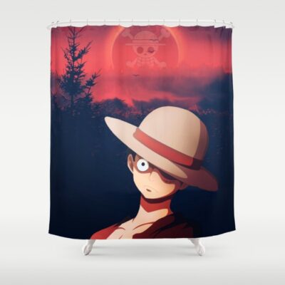 One Piece Luffy Vintage Shower Curtain