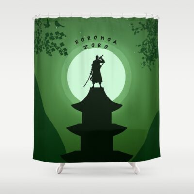 Roronoa Zoro One Piece Green Shower Curtain