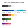 tank top color chart - One Piece Shop