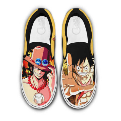 Portgas Ace and Luffy Anime One Piece Slip-On