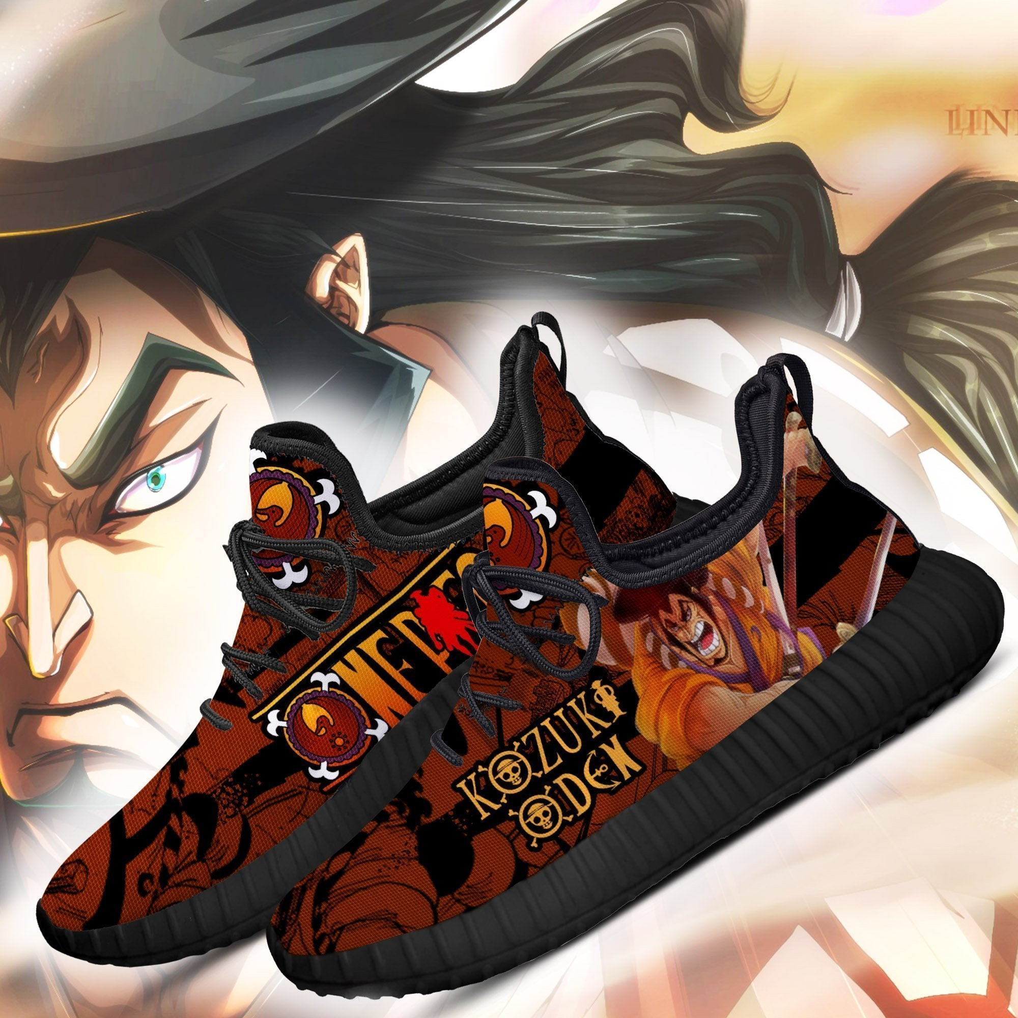 One Piece Oden One Piece Anime Yeezy Shoes - Image 2