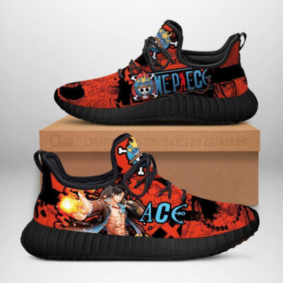 Portgas D. Ace One Piece Anime Yeezy Shoes