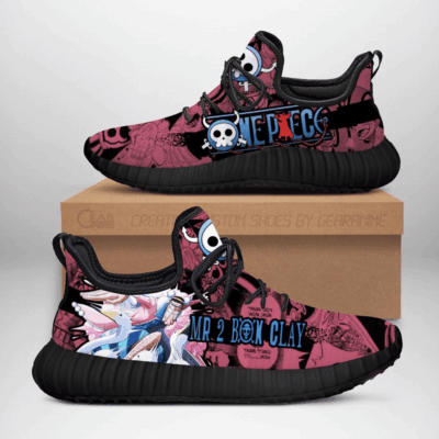 Mr 2 Bon Clay One Piece Anime Yeezy Shoes