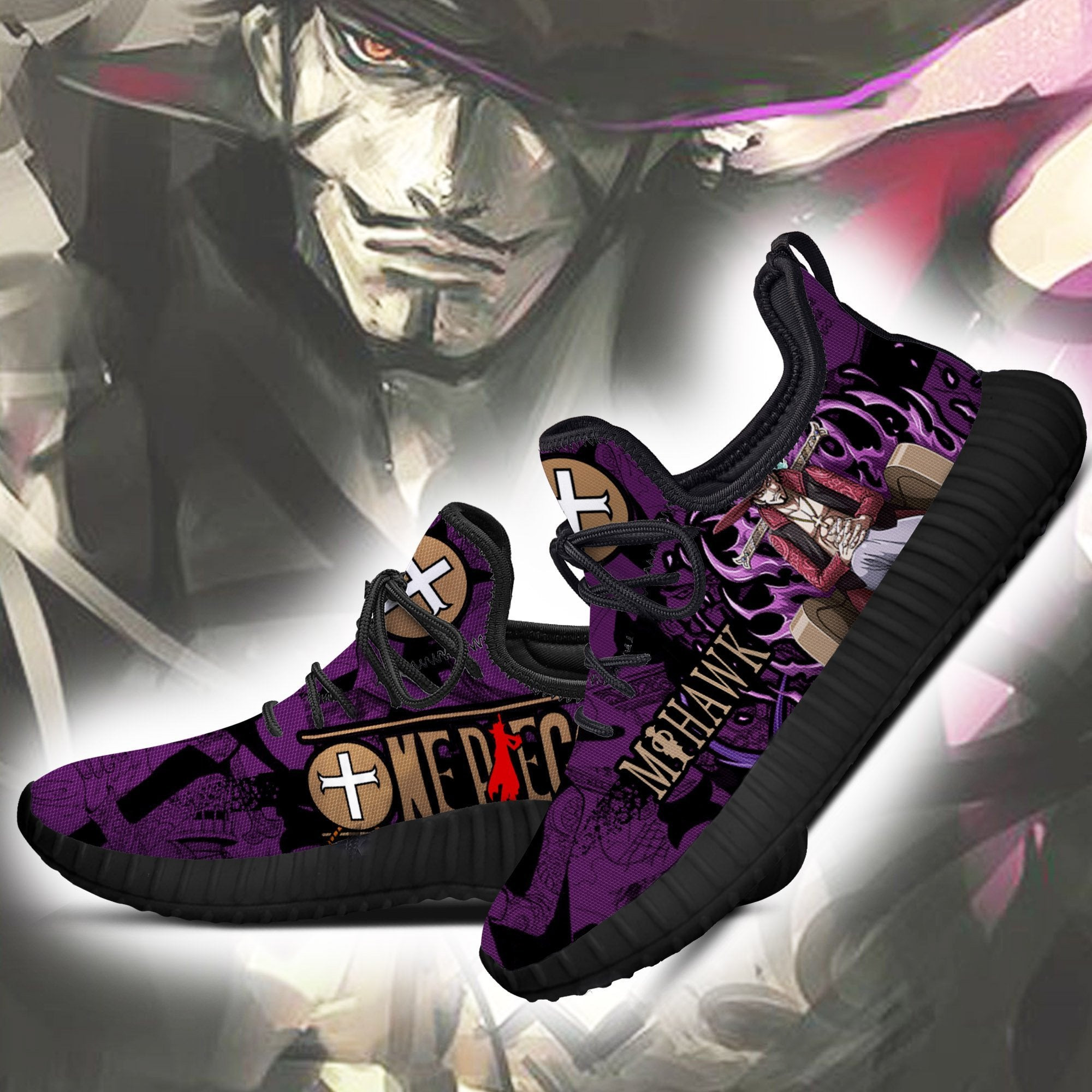 Mihawk One Piece Anime Yeezy Shoes - Image 2