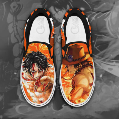 Portgas D Ace One Piece Anime Slip-On