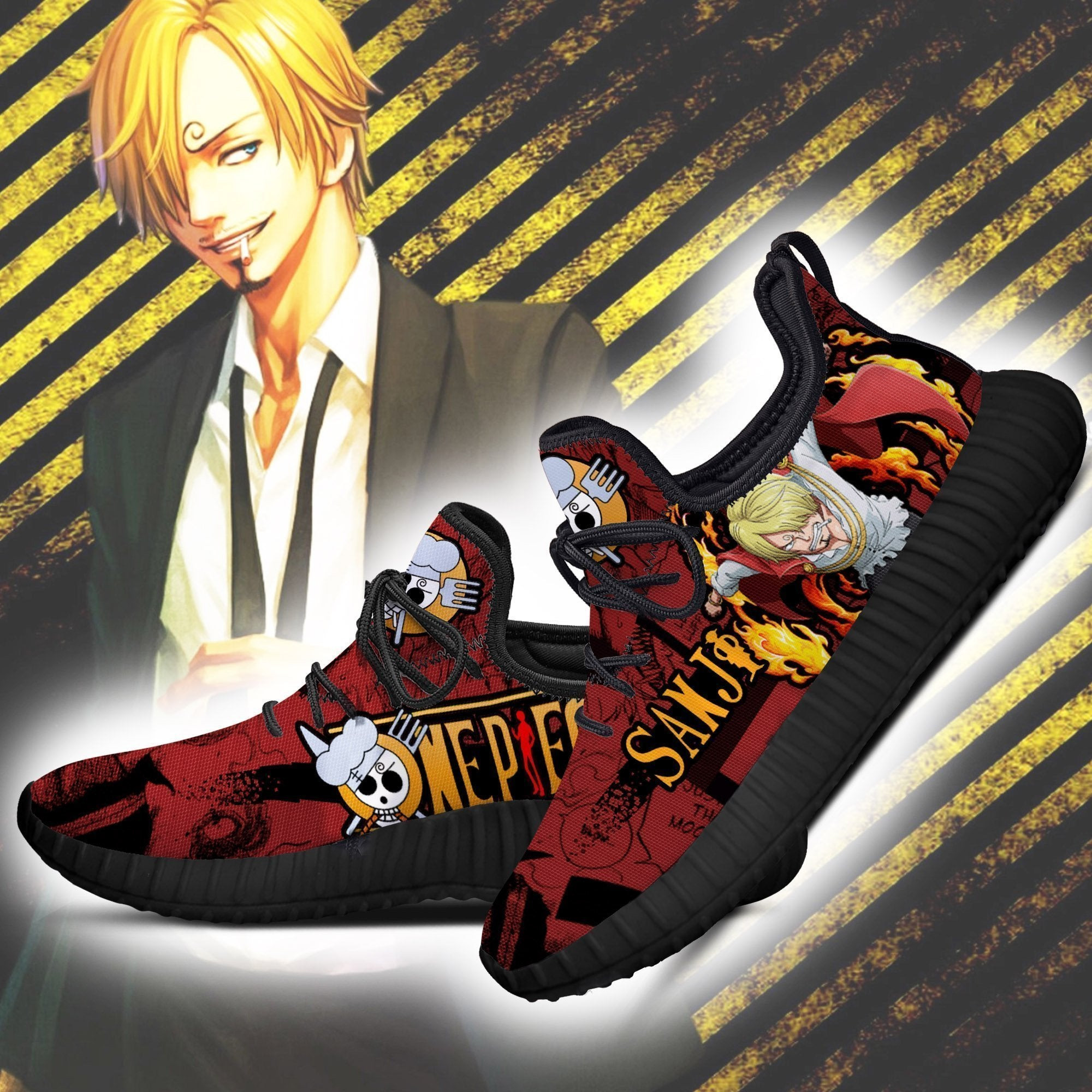 Sanji One Piece Anime Yeezy Shoes - Image 2
