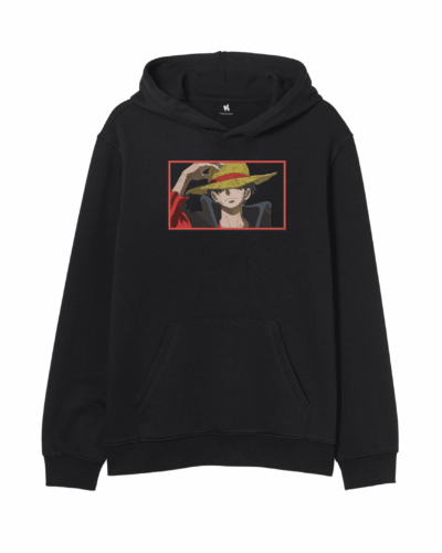One Piece Luffy Eyes Covered Embroidered Hoodie