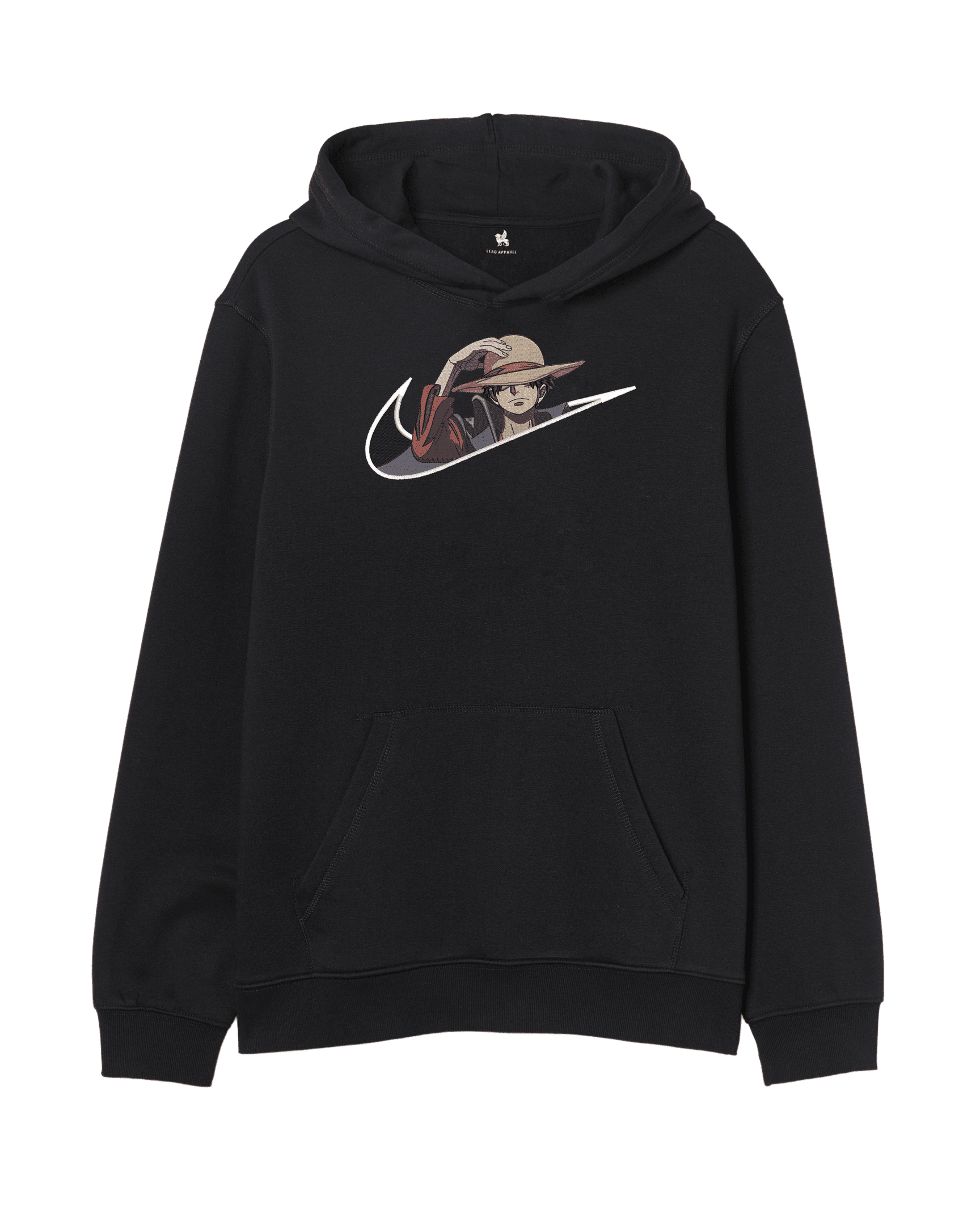 One Piece Luffy Swoosh Embroidered Hoodie