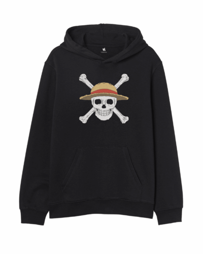 One Piece Luffy Logo Embroidered Hoodie