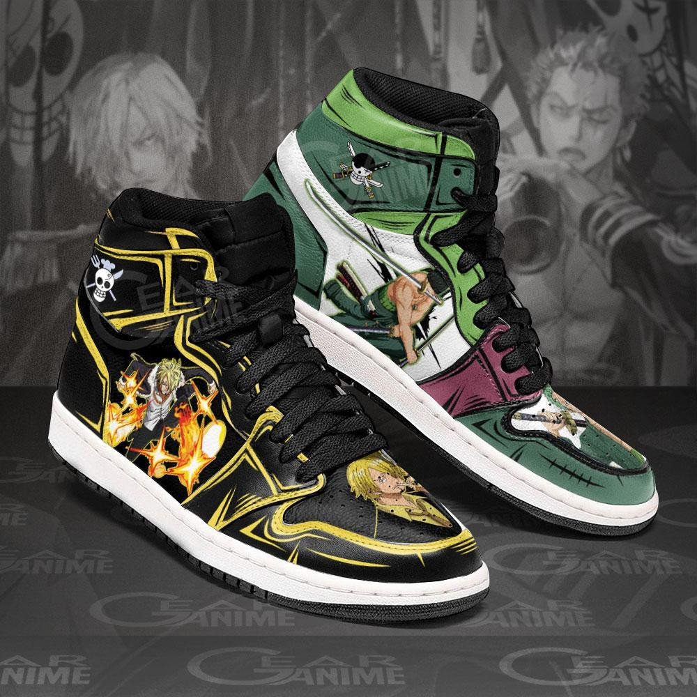 Zoro And Sanji High-Top AJ1 Sneaker - Image 2