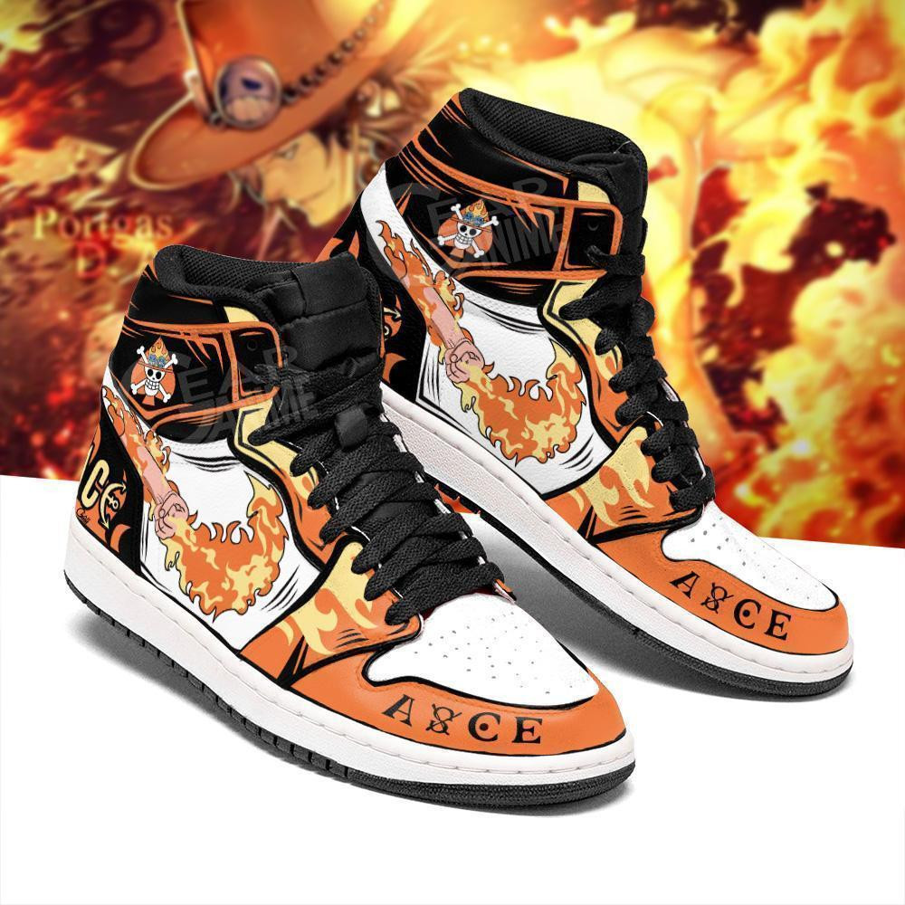 Portgas D. Ace Fire Fist High-Top AJ1 Sneaker - Image 2
