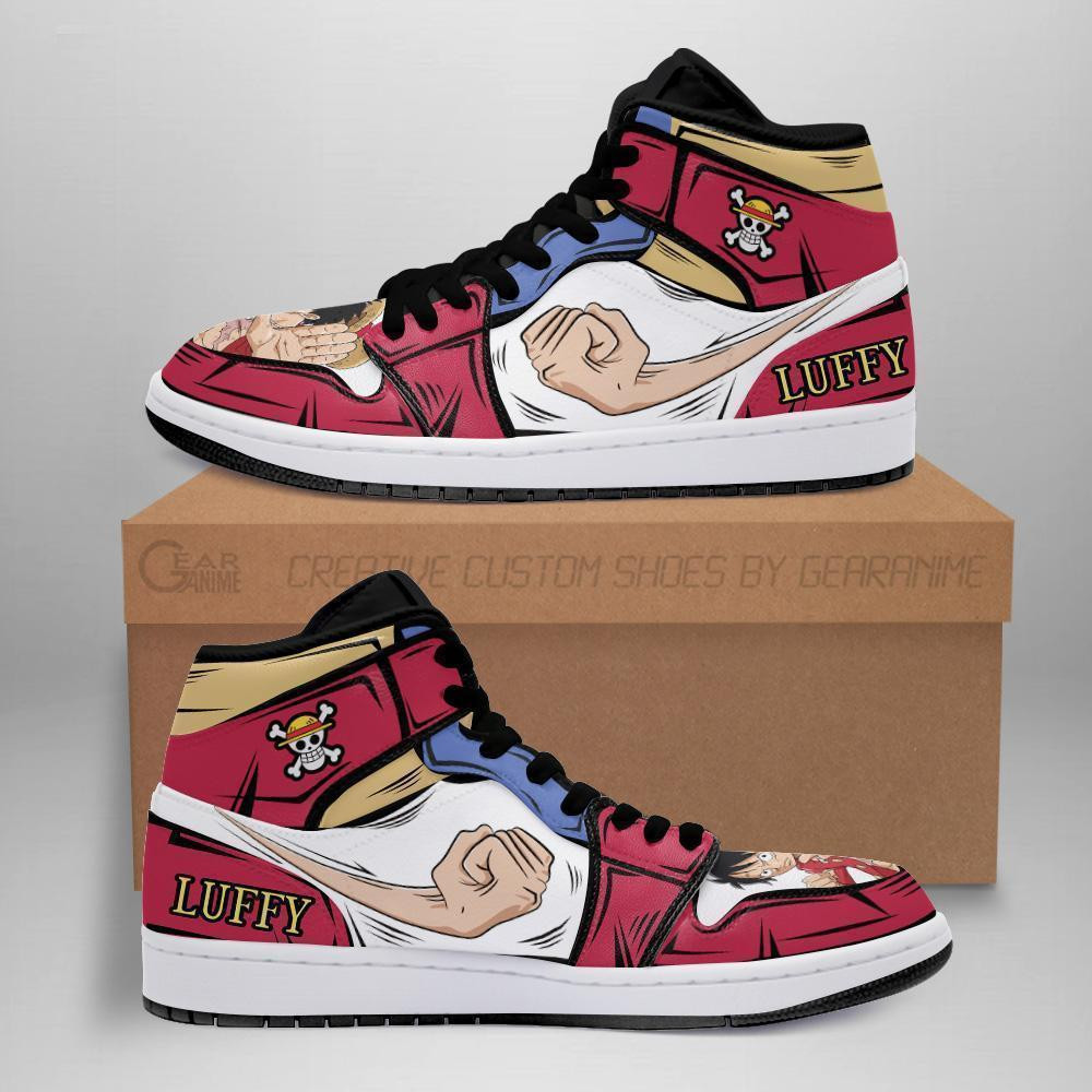 Luffy Gomu Gomu No Pistol High-Top AJ1 Sneaker - Image 2