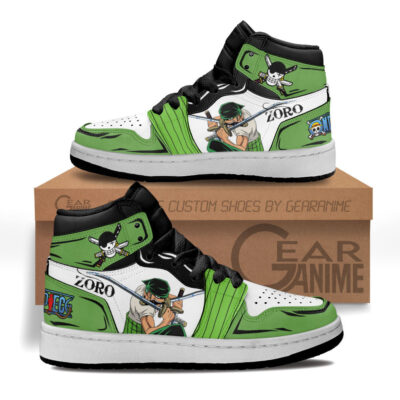 Roronoa Zoro Kids High-Top AJ1 Sneaker