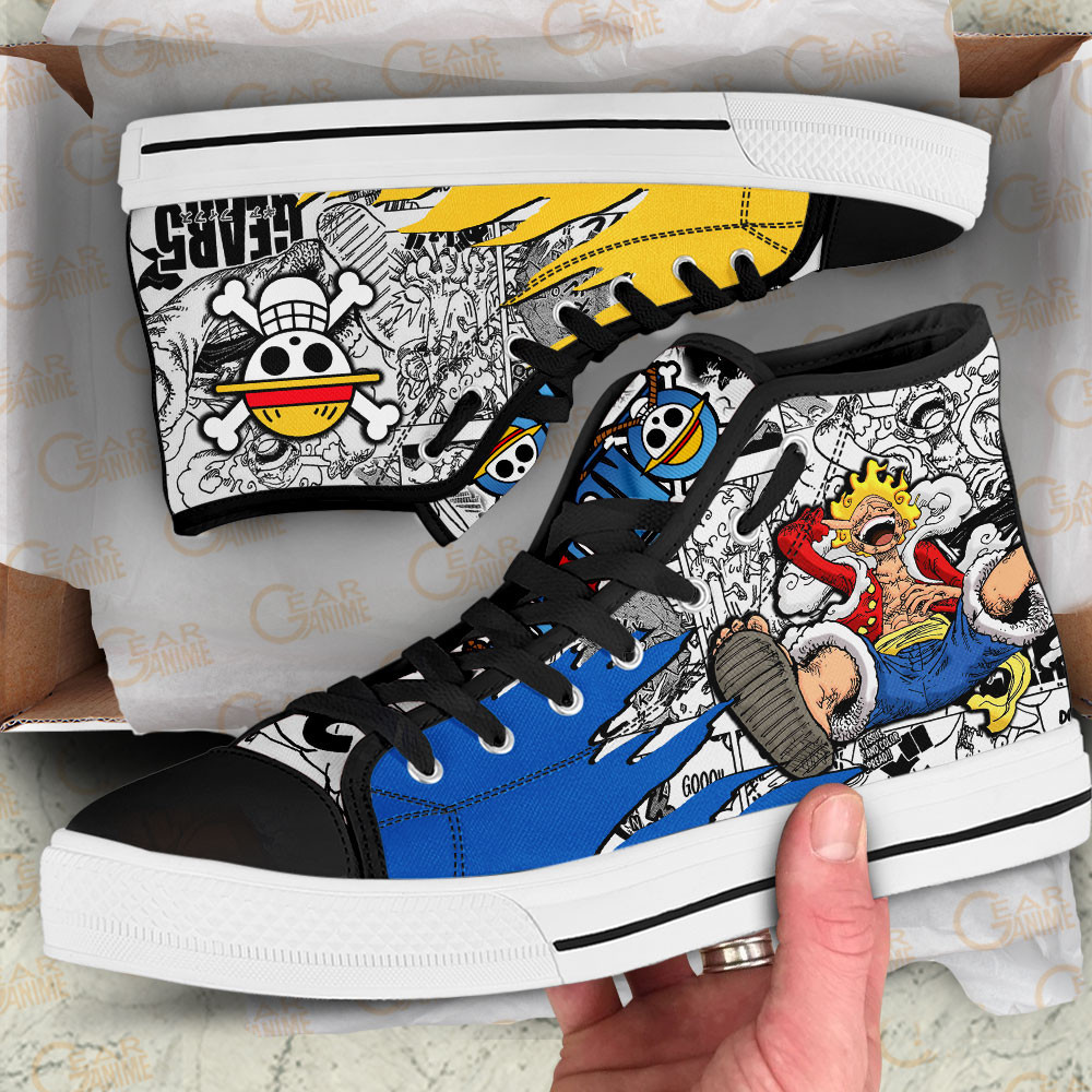 Luffy Gear 5th Nika High-Top Canvas Shoes - Image 2