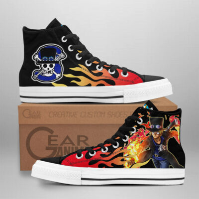 Fire Sabo High-Top Canvas Shoes