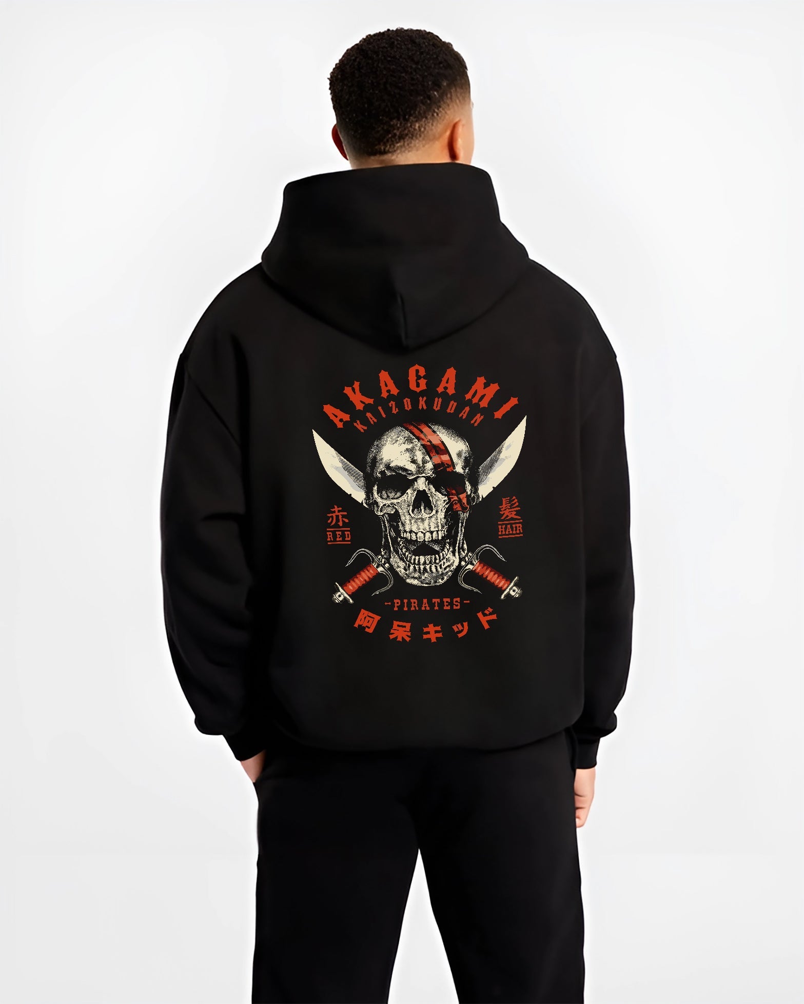 Red-Haired Shanks One Piece Anime Streetwear Hoodie - Image 2