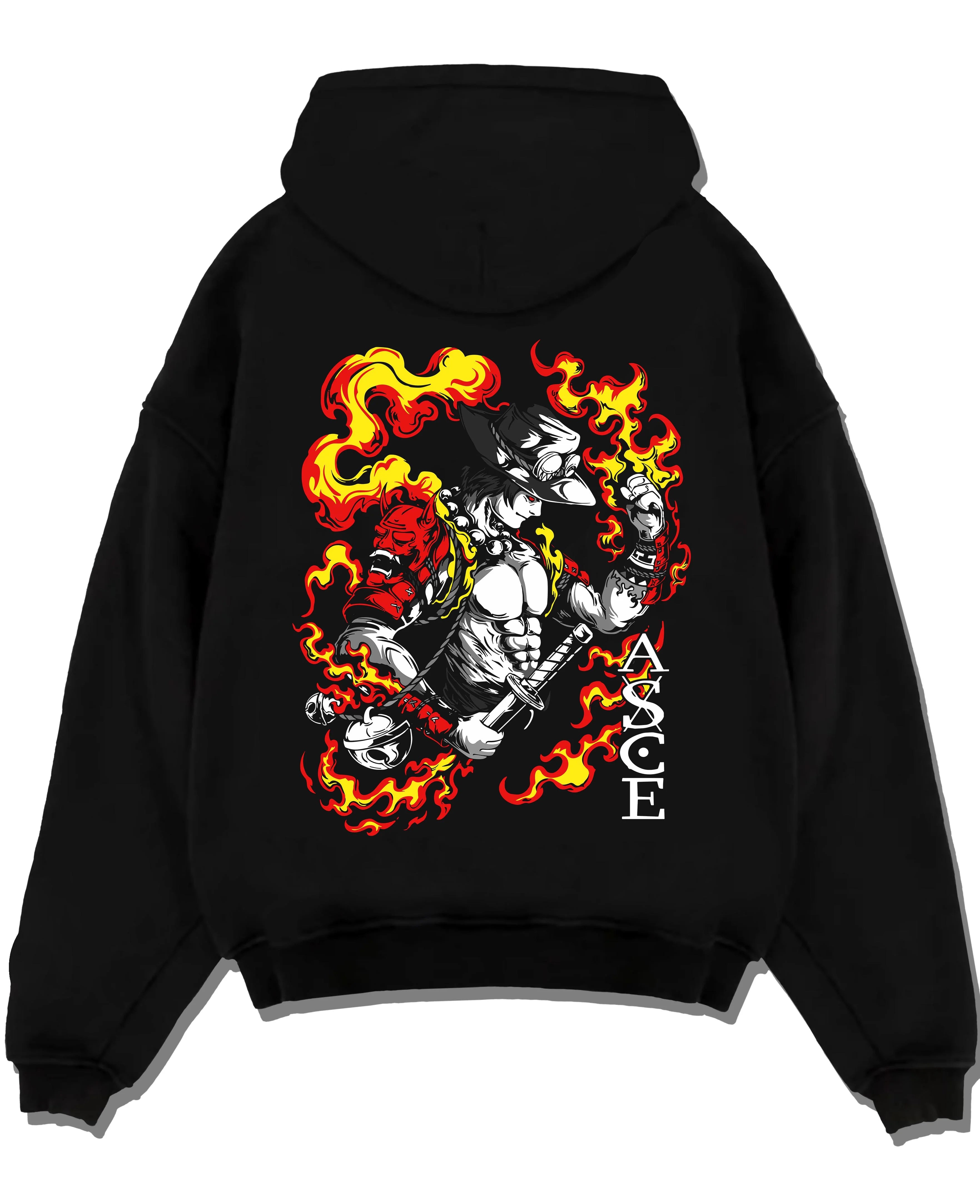 Portgas D. Ace Sword Flame One Piece Anime Streetwear Hoodie