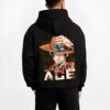 ACEV8 B.black hoodie male back view - One Piece Shop