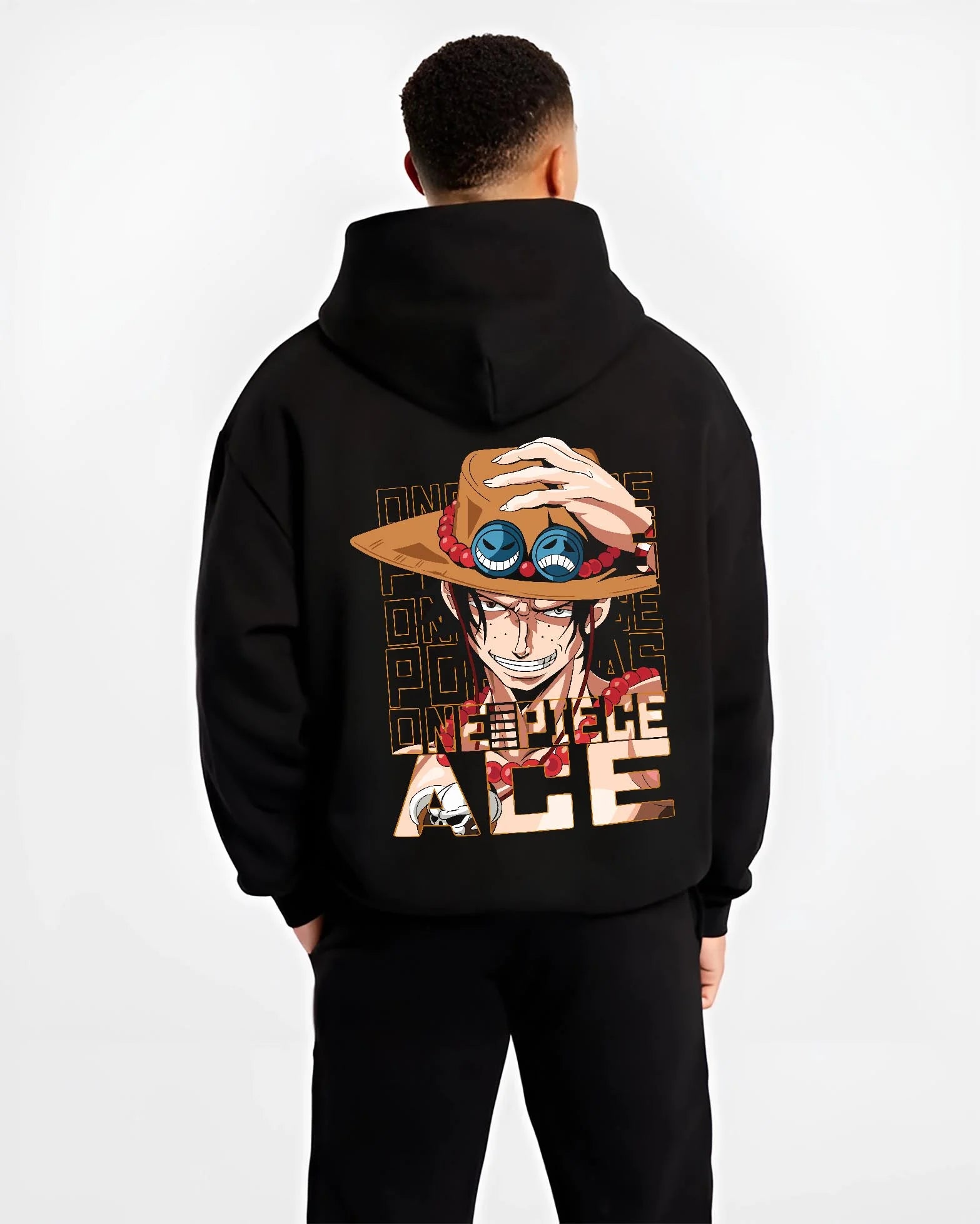 Portgas D Ace One Piece Freckled Pirate Grin Hoodie - Image 2