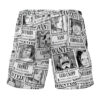Aloha Strawhat Wanted OP Gym Short back - One Piece Shop