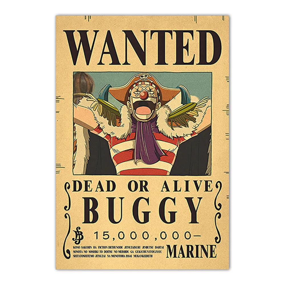 Buggy One Piece Bounty Wanted Poster