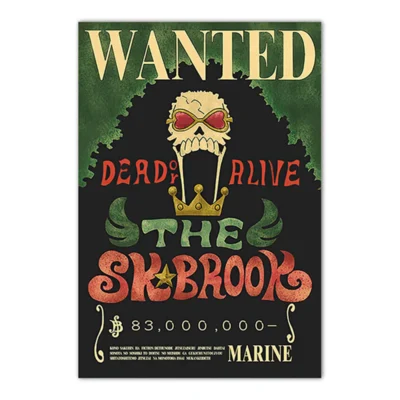 Brook One Piece Bounty Wanted Poster