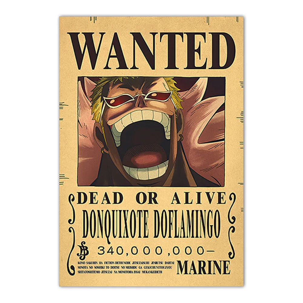 Doflamingo One Piece Bounty Wanted Poster