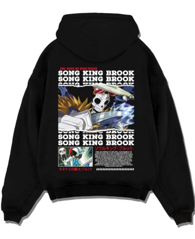 Brook One Piece Soul King Retro Music Poster Hoodie