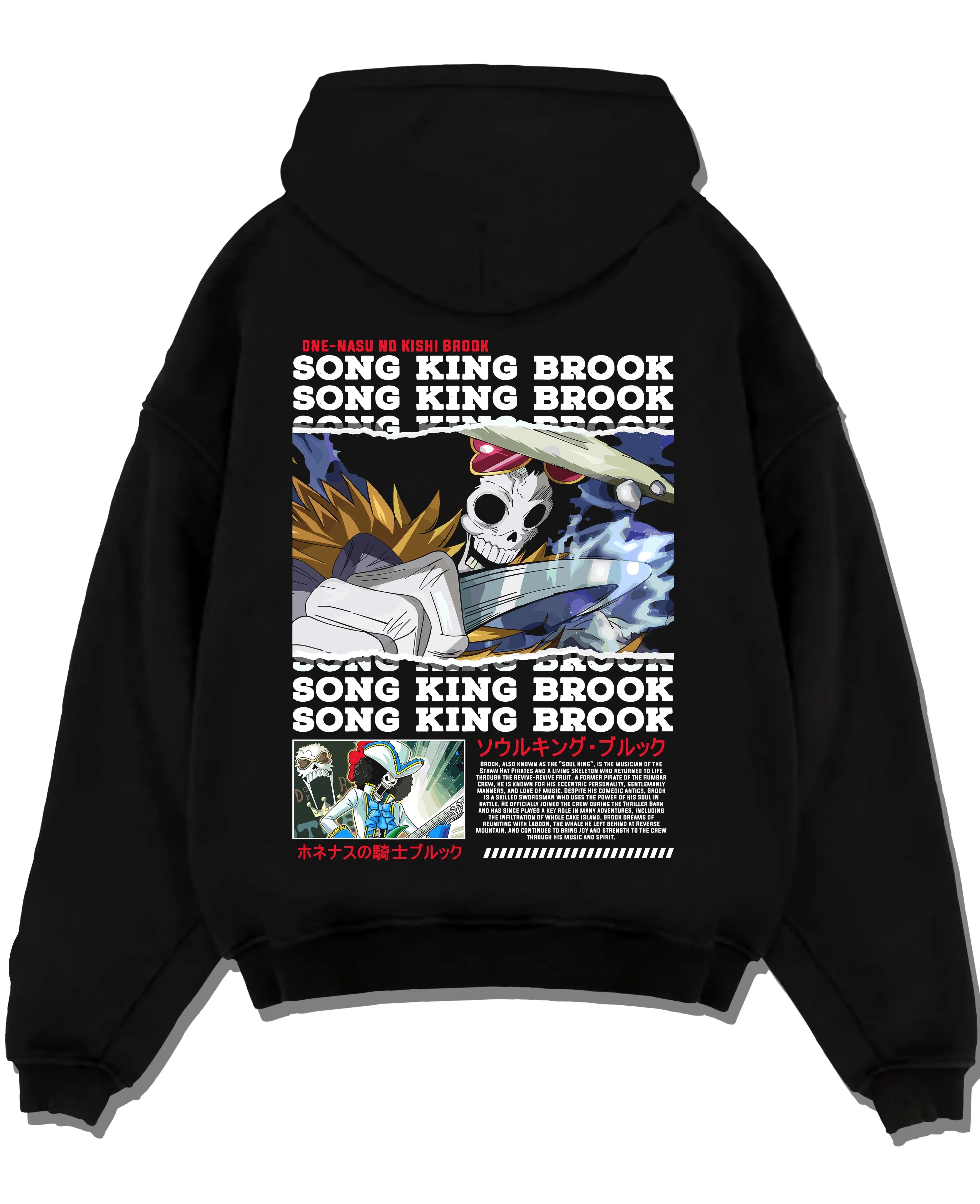 Brook One Piece Soul King Retro Music Poster Hoodie
