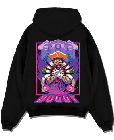 Buggy One Piece Pirate Clown Crew Retro Poster Hoodie
