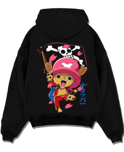 Chopper One Piece Doctor Pink Hat Skull Mark Hoodie