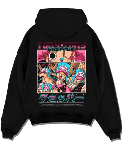 Chopper One Piece Doctor Retro Pirate Collage Hoodie