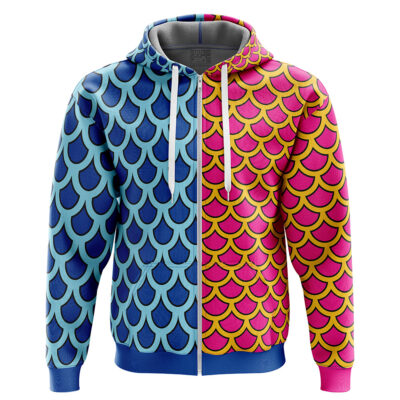 Kaido Pattern One Piece Zip Hoodie Jacket