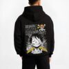 LUFPRT B.black hoodie male back view - One Piece Shop