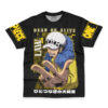 Law Dead Or Alive One Piece Streetwear T Shirt FRONT WRINKLY - One Piece Shop
