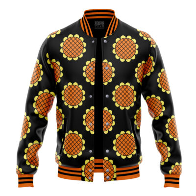 Luffy Dressrosa Pattern One Piece Varsity Jacket