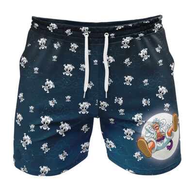 Luffy Gear 5 Pattern One Piece Gym Shorts