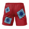 Luffy Wano Outfit One Piece Gym Shorts BACK mockup - One Piece Shop