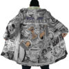 Monkey D Luffy Gear 5 Comic Panels One Piece AOP Hooded Cloak Coat NO HOOD Mockup - One Piece Shop