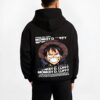 RUBPIRA B.black hoodie male back view - One Piece Shop