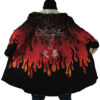 Red Flames Whitebeard Pirates OP AOP Hooded Cloak Coat NO HOOD Mockup - One Piece Shop