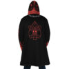 Red and Black Portgas d Aces Arc OP AOP Hooded Cloak Coat BACK Mockup - One Piece Shop