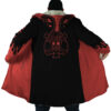 Red and Black Portgas d Aces Arc OP AOP Hooded Cloak Coat NO HOOD Mockup - One Piece Shop