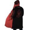 Red and Black Portgas d Aces Arc OP AOP Hooded Cloak Coat SIDE Mockup - One Piece Shop