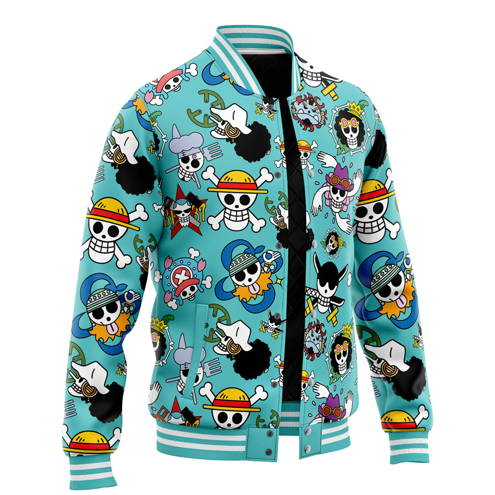 Straw Hats Jolly Roger One Piece Varsity Jacket - Image 2