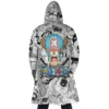Tony Chopper Manga Panels One Piece AOP Hooded Cloak Coat BACK Mockup - One Piece Shop